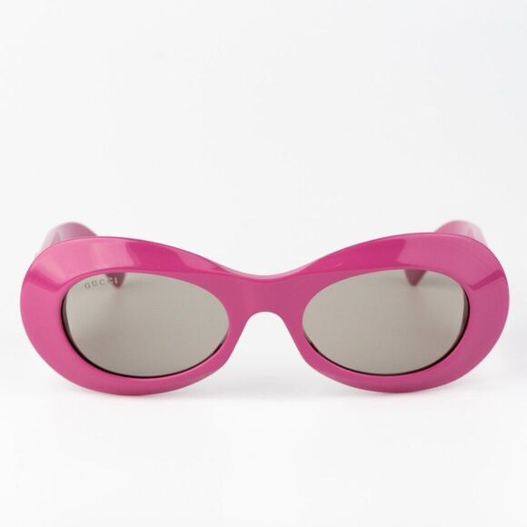 NEW Gucci GG1696S 004 Fuchsia Pink Grey Women Oval Sunglasses GG 1696S - Picture 2 of 10